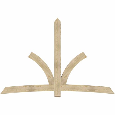 Ekena Millwork Davenport Rough Sawn Timber Gable Bracket, Douglas Fir, 108"W x 72"H x 4"D x 6"F, 16/12 Pitch GBW108X72X0406DAV00RDF